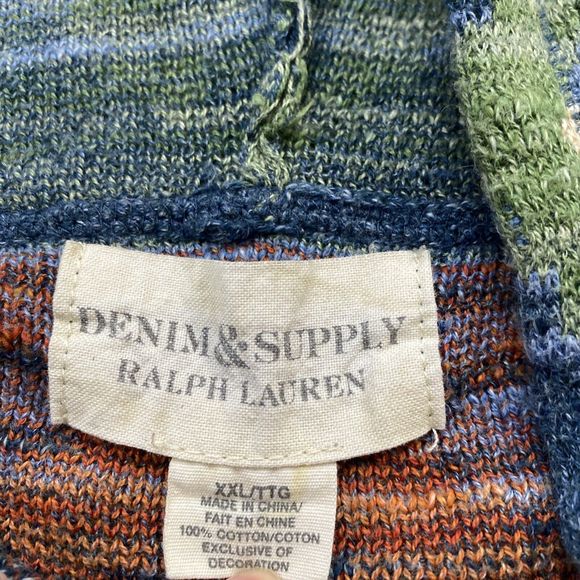 RALPH LAUREN Denim & Supply HOODIE KNIT AZTEC DESIGN XXL 2XL - Picture 5 of 8
